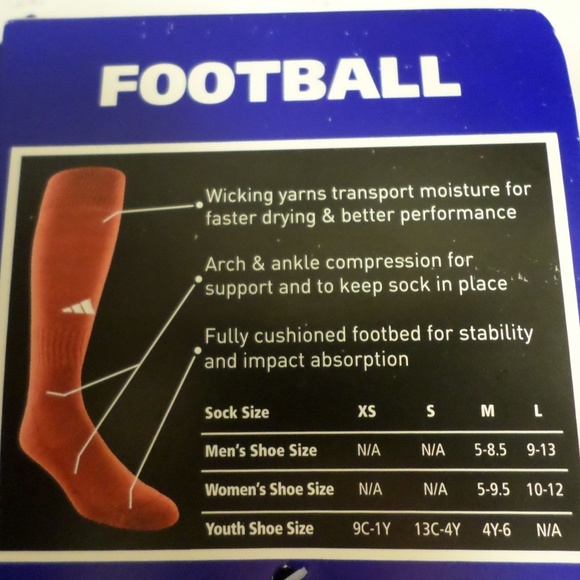 NWT adidas 10 Pairs long Football Socks Medium - Picture 5 of 8